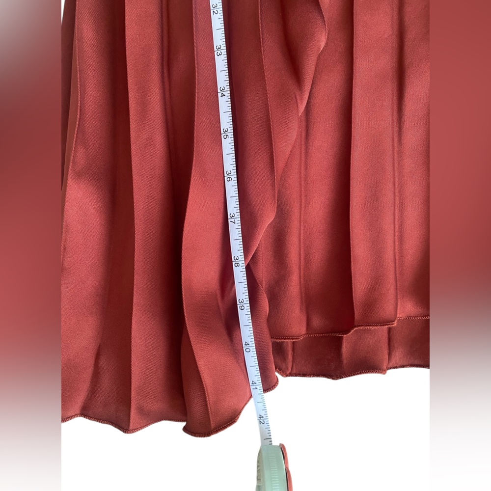 Banana Republic Silk Satin-like Wine Red Ruby Dress Size XS - Picture 13 of 14